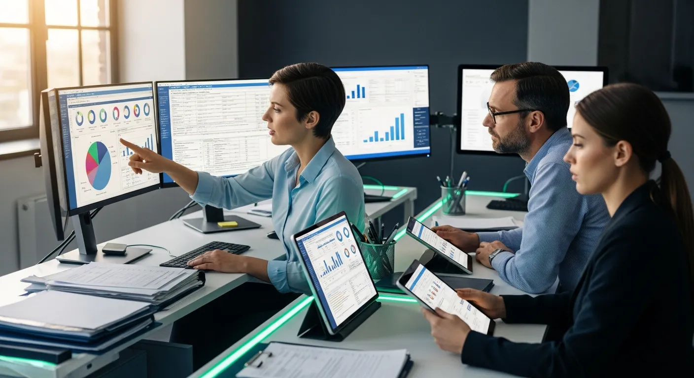 Equipo de Amgestemp analizando informes financieros y planificación tributaria en Santiago de Chile