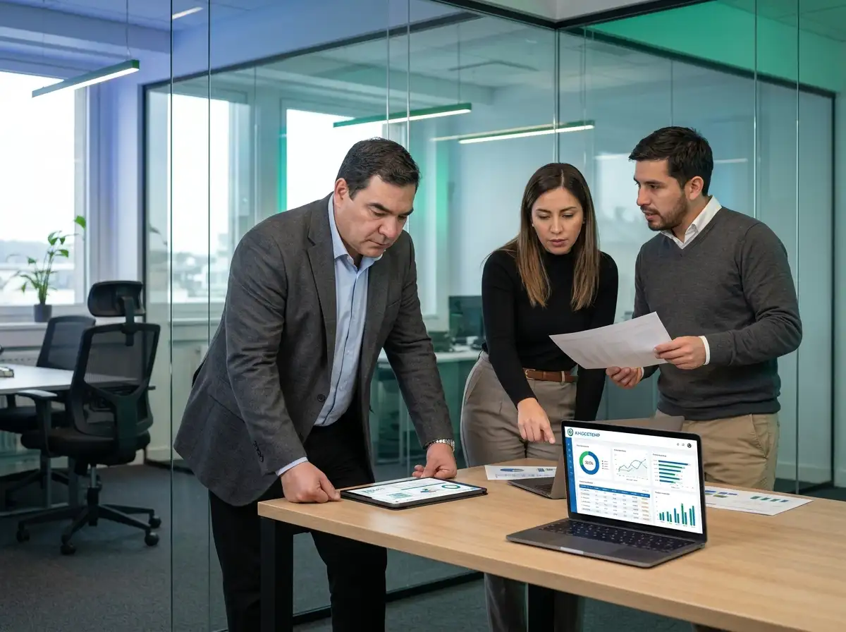 Equipo de Amgestemp analizando planificación tributaria y financiera en Santiago de Chile